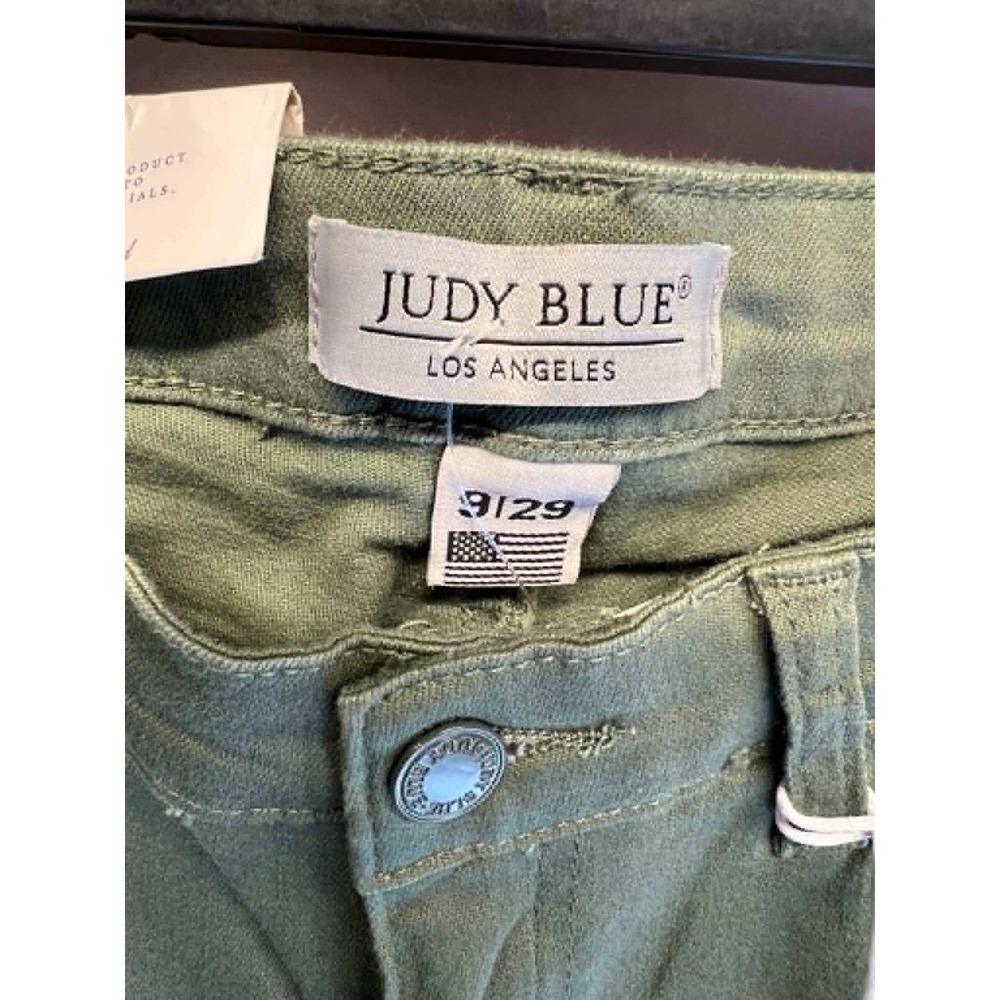 Judy‎ Blue Olive Green Skinny Fit Mid Rise Colored Denim Jeans Size 9/29 - Picture 4 of 5